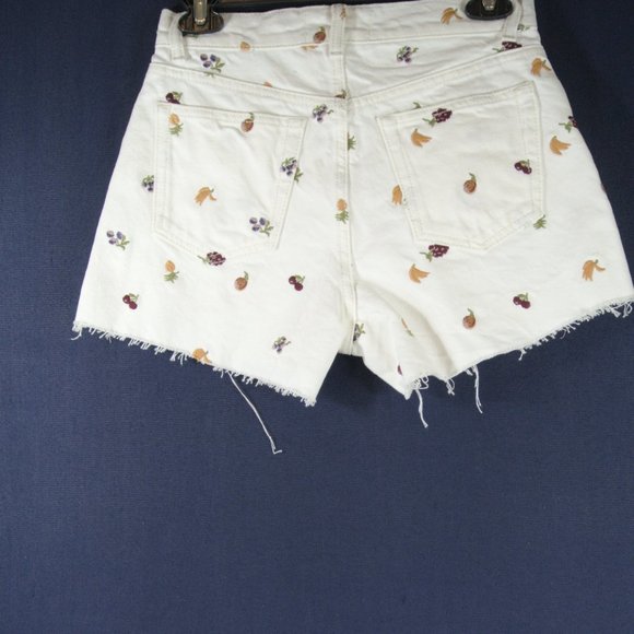 NEW REFORMATION Charlie Fruitloops High Rise Jean Shorts Size 24 #383 - Picture 4 of 6